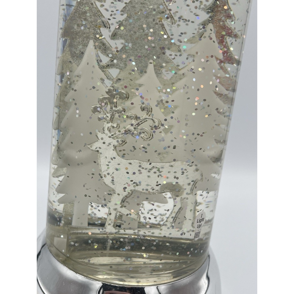Robert Stanley Christmas Light Up Candle Flameless LED Glitter Snow Globe Deer - Picture 4 of 17
